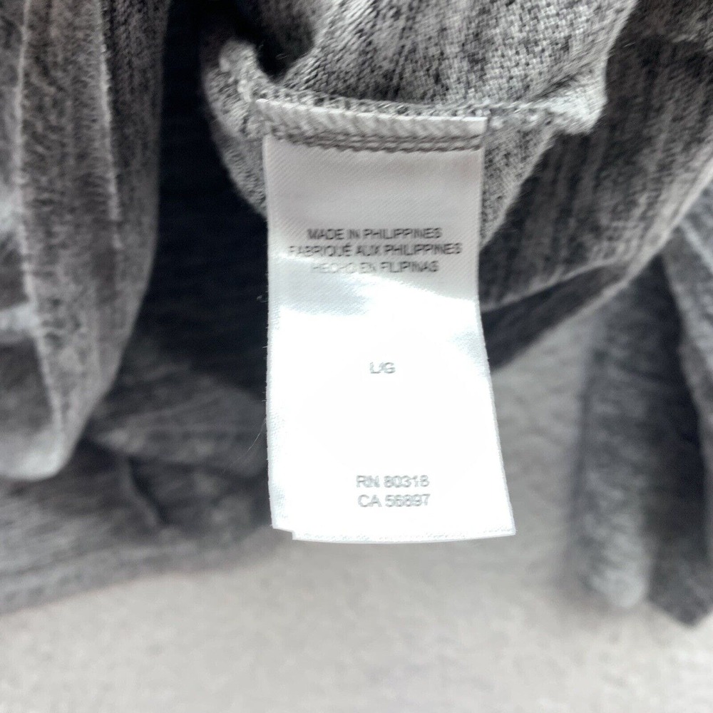 Lucky Brand Sweater Womens Large Heather Gray Relaxed Cowl Neck Soft Thin Preppy - Picture 16 of 16
